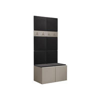 GARDEROBEN-SET Orion IV - Kaschmir/Anthrazit, Holzwerkstoff/Kunststoff (84/186/46cm) - MIRJAN24