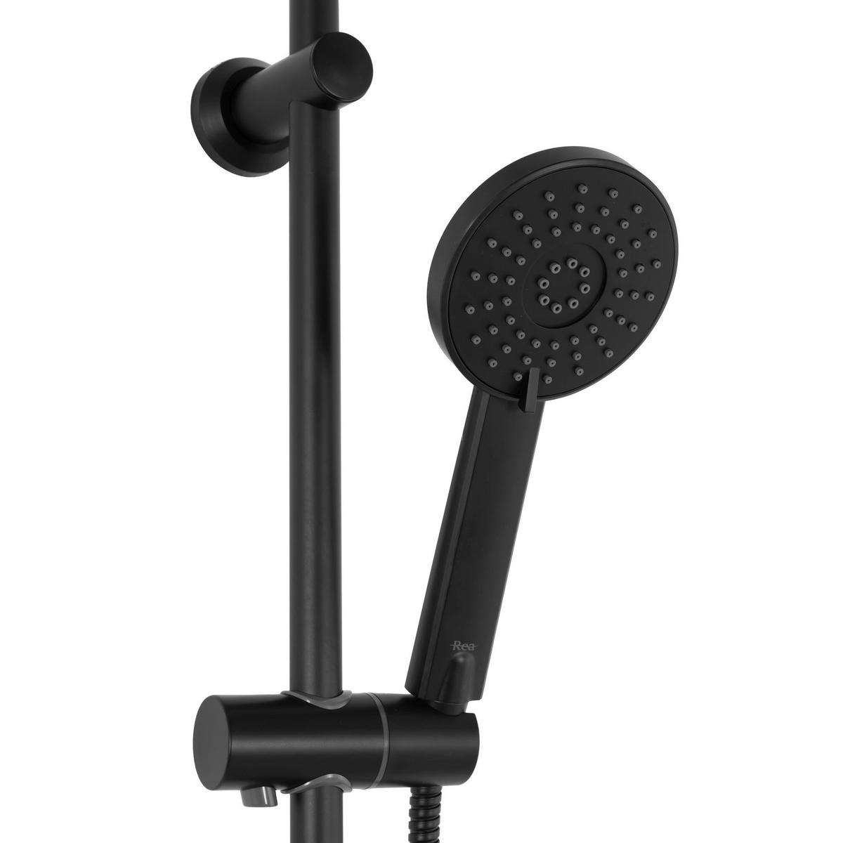 DUSCHSET Rea Bliss Black - Schwarz, Metall (27.5/100/38.5cm) - REA