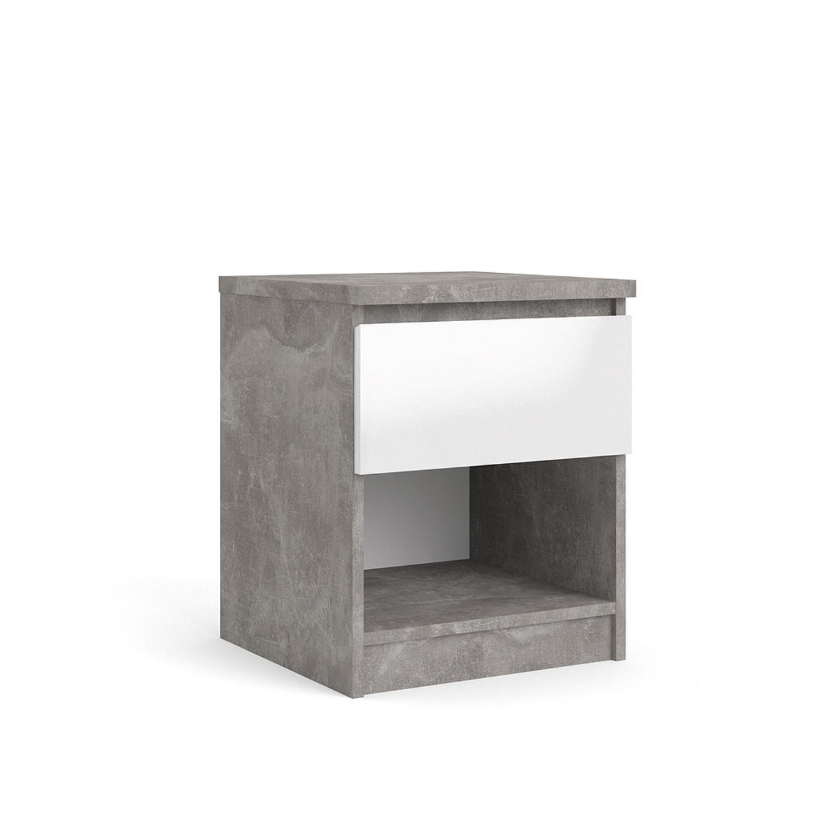 NACHTSCHRANK Beton - Grau, Holzwerkstoff (40/50/40cm) - ebuy24