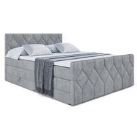 BOXSPRINGBETT CATOR-Z KING - 160x200 - H3/H4 - Grau - Grau, Holzwerkstoff (160/200cm) - ALTDECOR