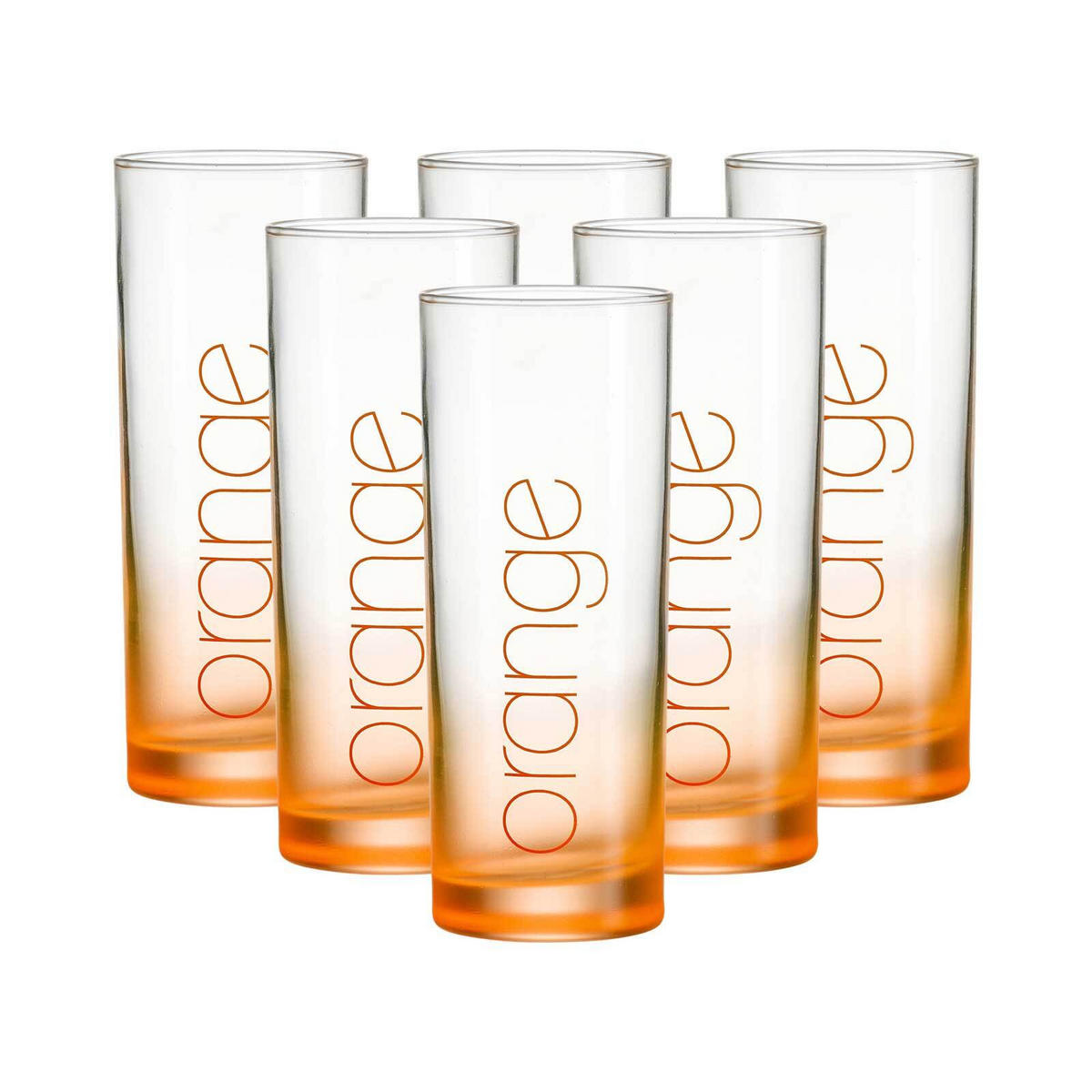 TRINKGLÄSER Favo Orange 360 ml 6er Set - Orange, Glas (0.36L) - Ritzenhoff Breker