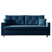 SOFA Blau ARO Mit Schlaffunktion - Blau, Textil (217/100/87cm) - Sepro Meble