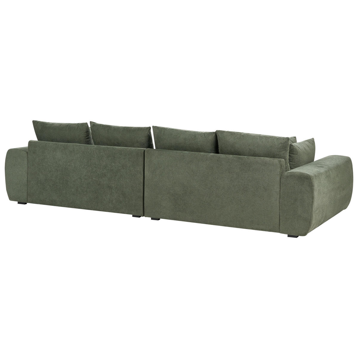 4-SITZER-SOFA dunkelgrün Torpo - Schwarz/Grün, Textil (308/84/136cm) - Beliani