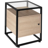 NACHTSCHRANK Dudley,40 x 43 x 60,5 cm,Industrial Holz hell, Eiche Sonoma - Naturfarben, Holzwerkstoff (40/60.5/43cm) - tectake