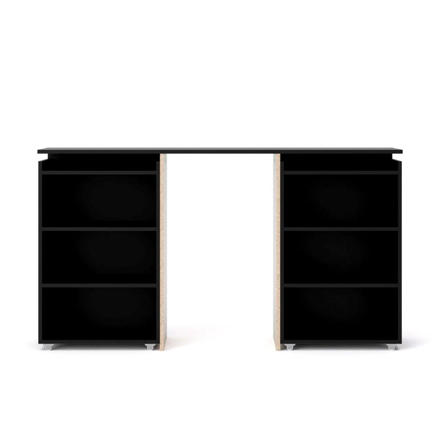 KOPFENDE, Nada, Schwarz, Spanplatte foliert, 165 x 26 x 80 cm - Schwarz, Holzwerkstoff (165/80/26cm) - ebuy24