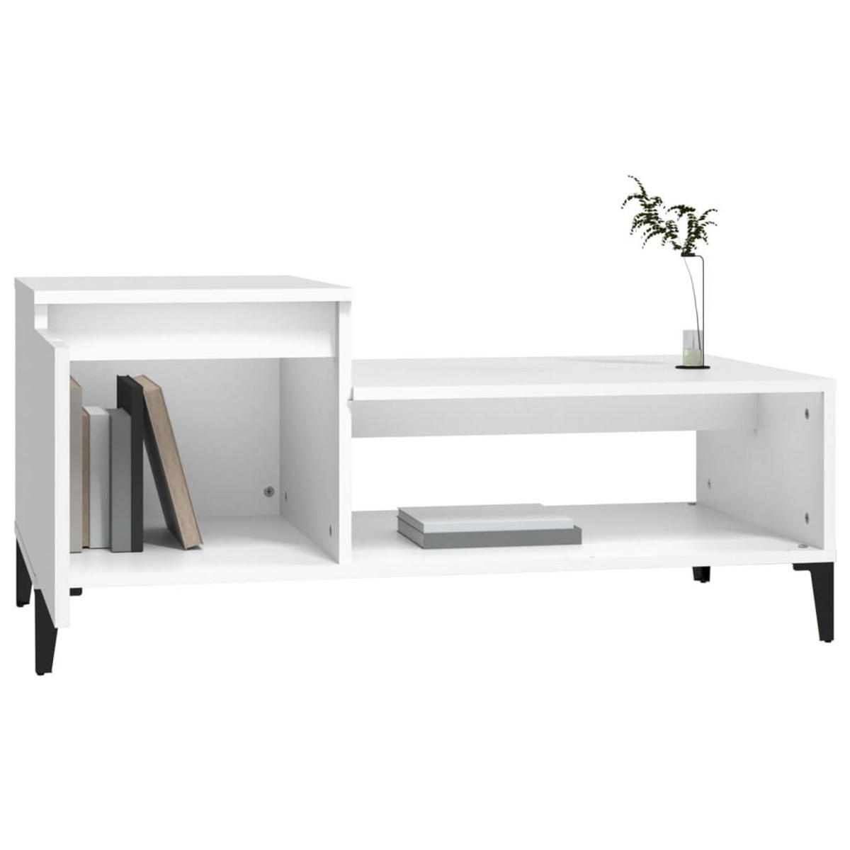COUCHTISCH Weiß 100x50x45 cm Holzwerkstoff - Weiß, Holzwerkstoff (100/50/45cm) - furnicato