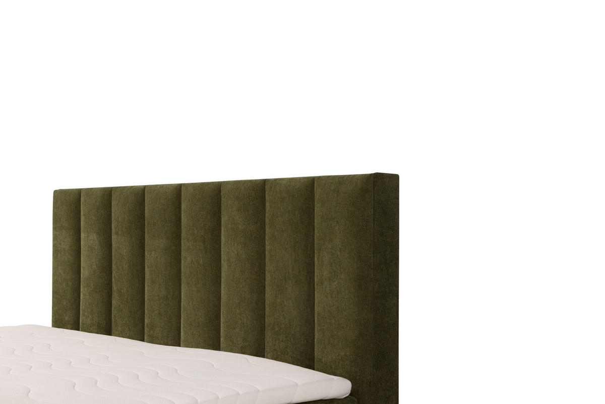 BOXSPRINGBETT VELTRA mit Topper und Bettkasten, Grün, 160x200 cm - Grün, Textil (160/200cm) - KS Home Concept