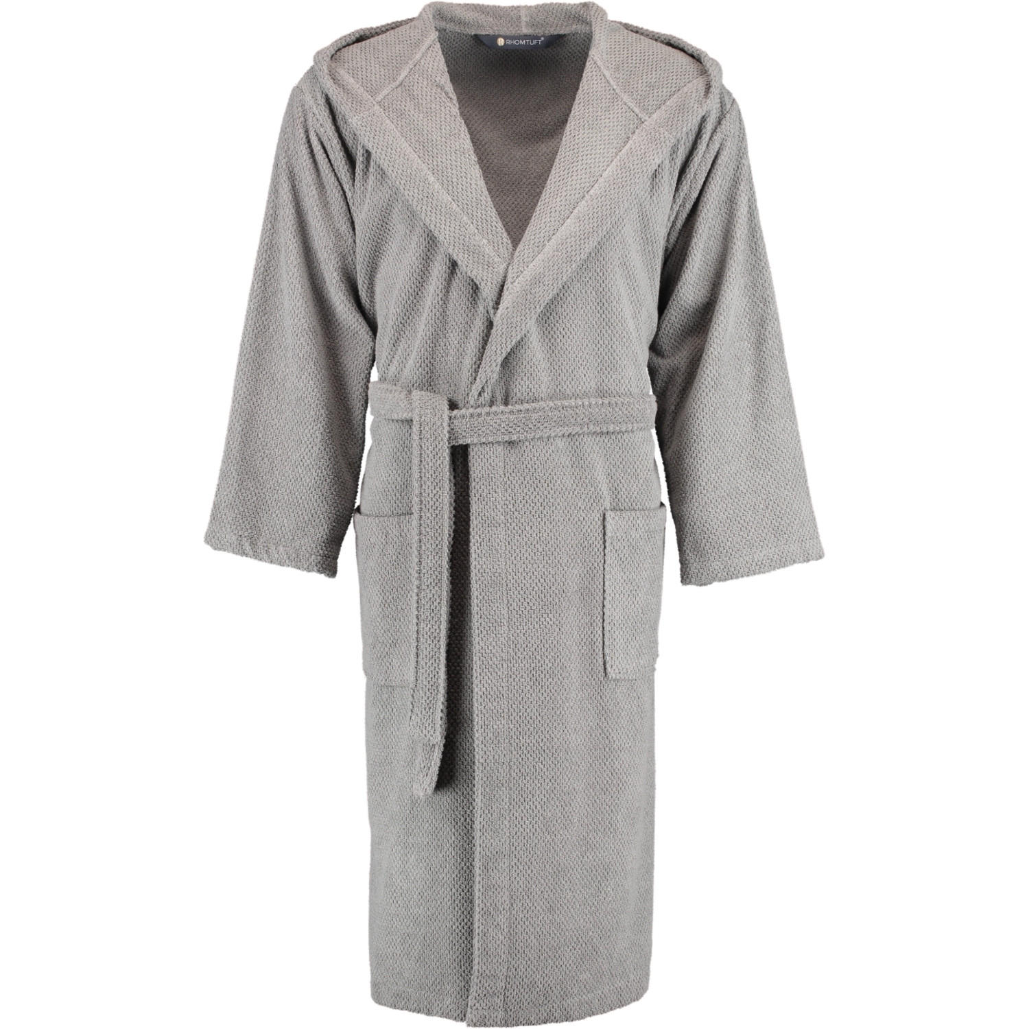 BADEMANTEL UNISEX KAPUZE BARONESSE KIESEL - 85 - Grau, Textil (Lnull) - Rhomtuft