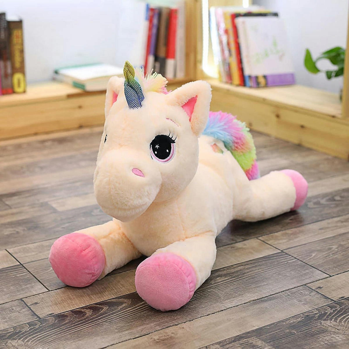 PLÜSCHTIER Einhorn 60 cm, ideal als Kissen - Multicolor, Textil (60/60cm)