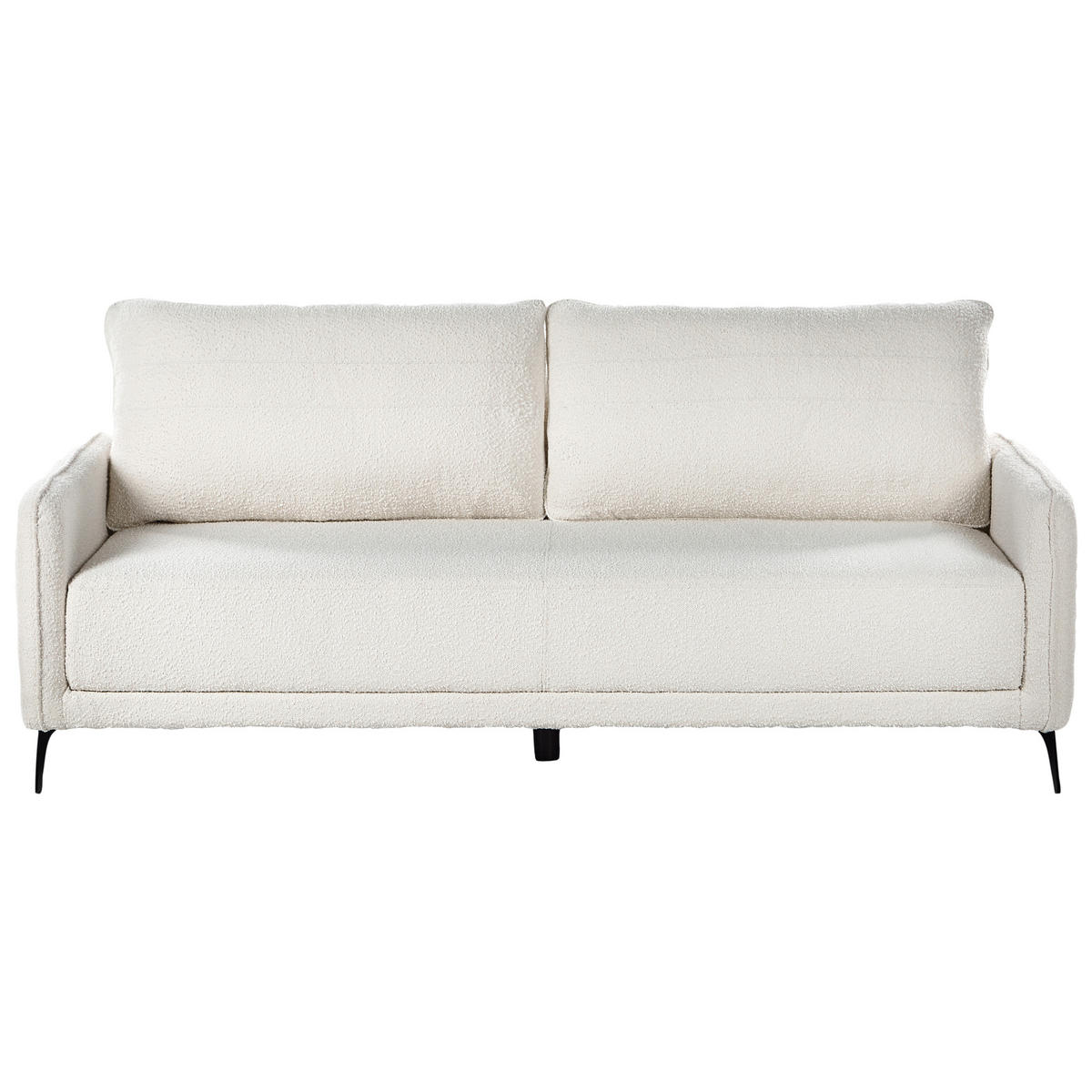 ROZKLÁDACÍ POHOVKA 3-místná Bouclé Krémově bílá Heming - krémová, textil (200/88/90cm) - Beliani
