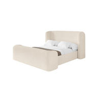 POLSTERBETT mit Bettkasten, Fußteil und Lattenrost, Boxbett ohne Matratze - ESTI-Z 160x200 Beige - Kaschmir, Holzwerkstoff/Textil (160/200cm) - ALTDECOR