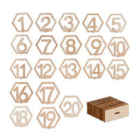 20XČÍSLÁ stolov - svetlohnedá, drevo (11/10/2.5cm) - Relaxdays