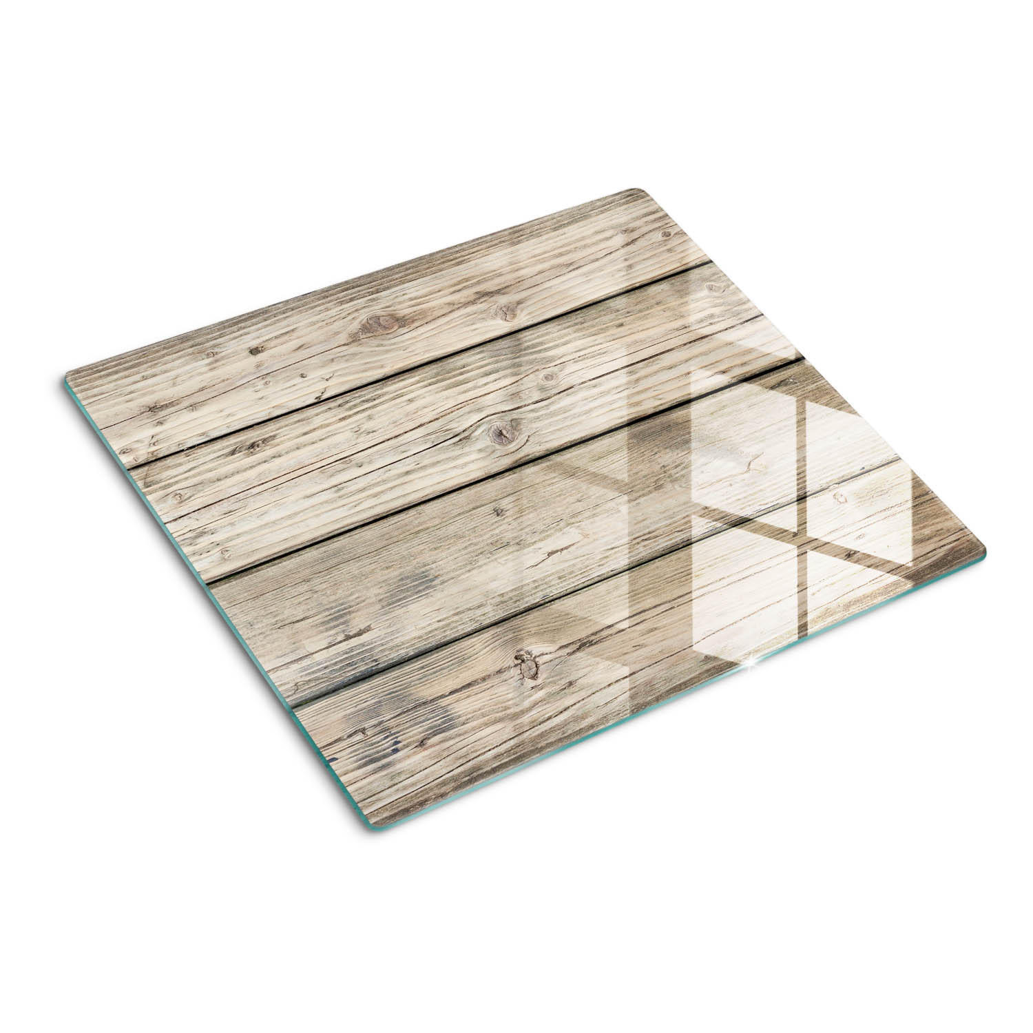 Tulup Glasplatte Beige 60x0.4x52 cm