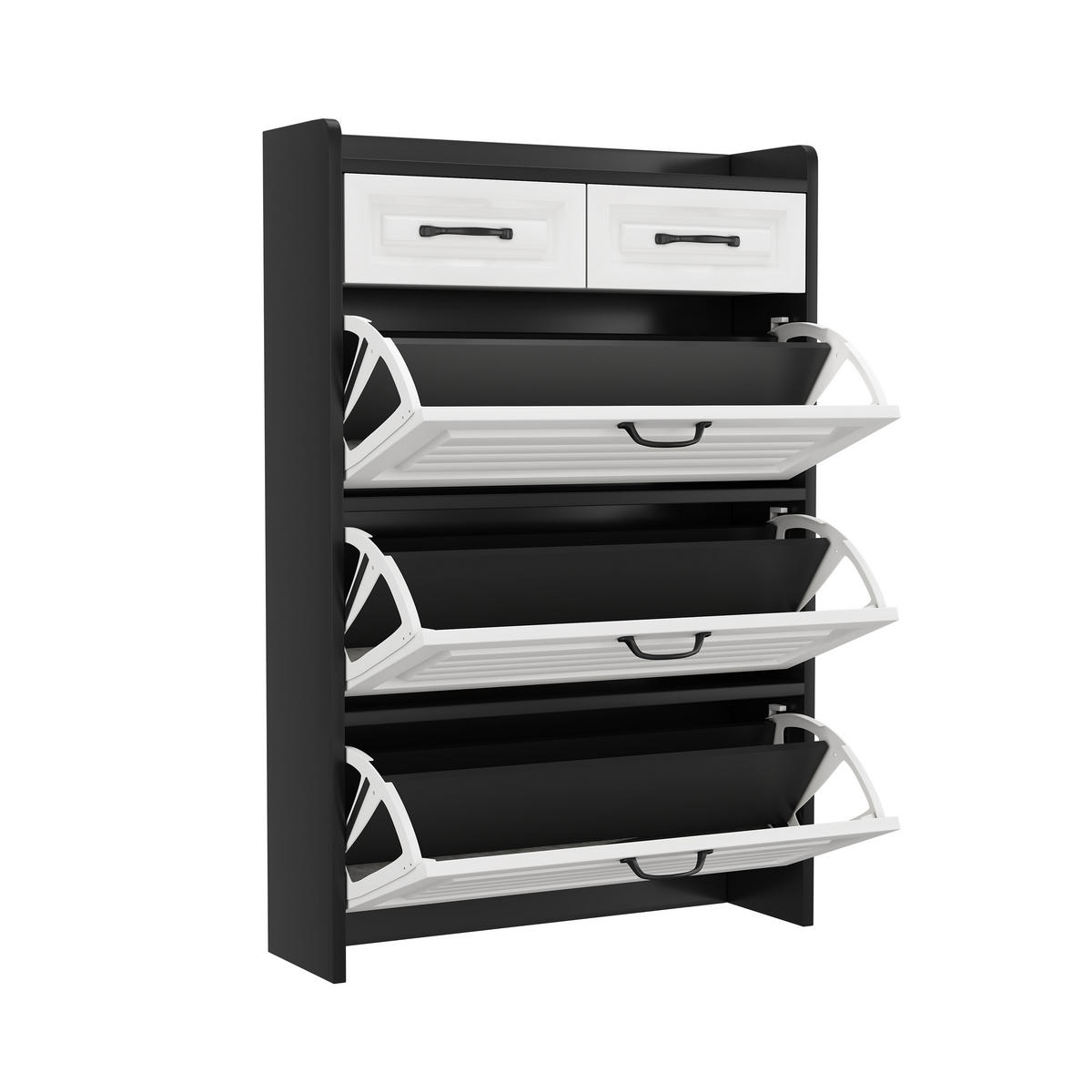 SCHUHSCHRANK drehbar mit Klappen Holz 80x23.5x131cm - Multicolor, Holzwerkstoff (23.5/131/80cm) - FLIEKS