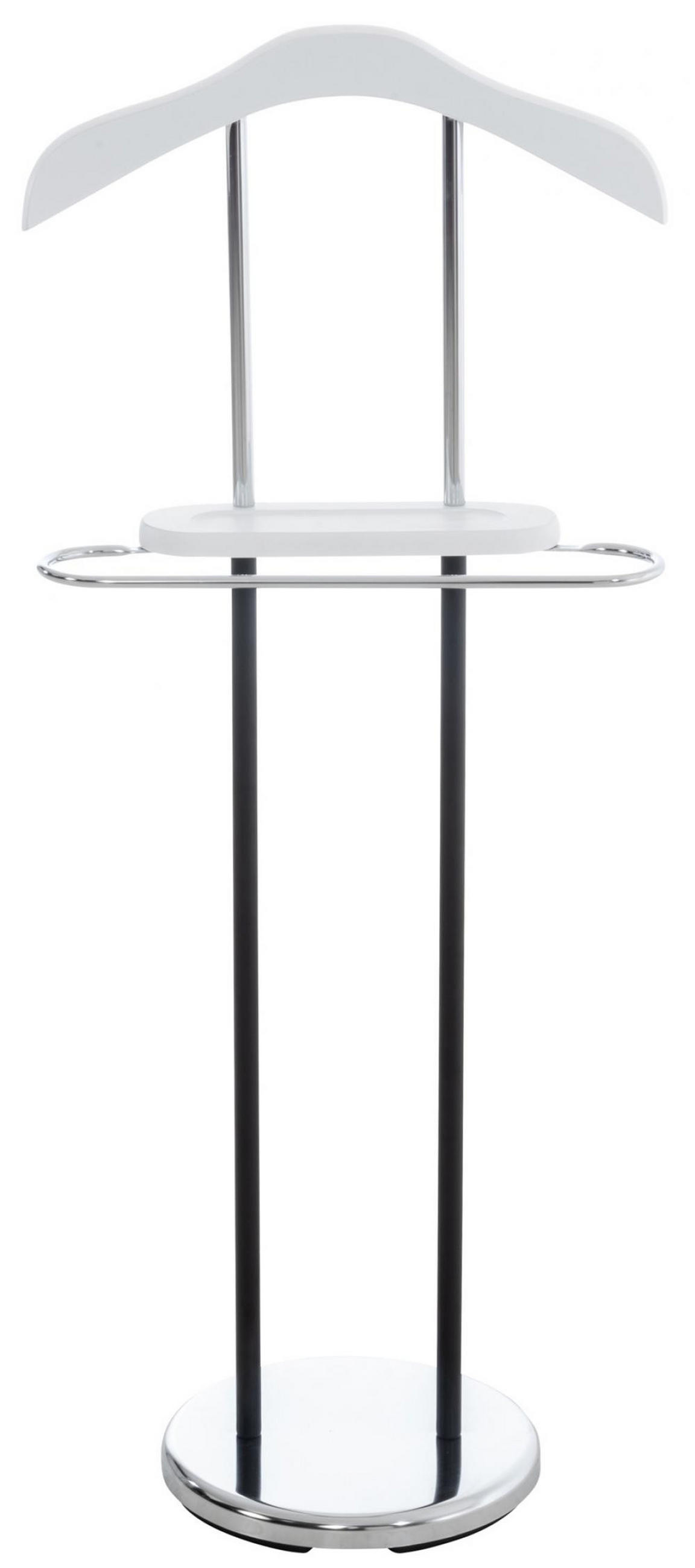HERRENDIENER Metall weiß - Weiß, Metall (43/109/28cm) - CLP