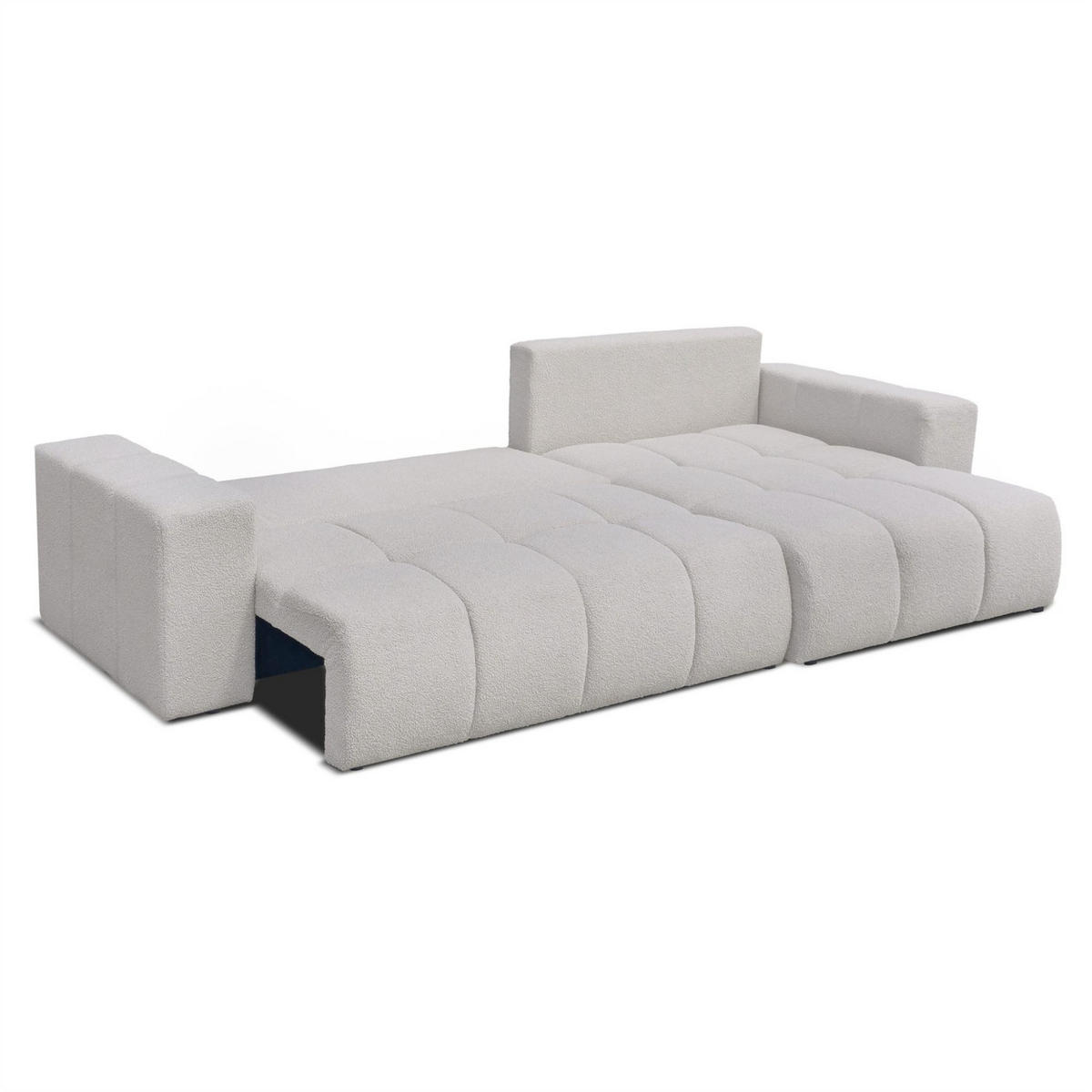 ECKSOFA Anabel Max Mit Schlaffunktion - Hellgrau, Holzwerkstoff/Textil (145/278cm) - Fun Möbel