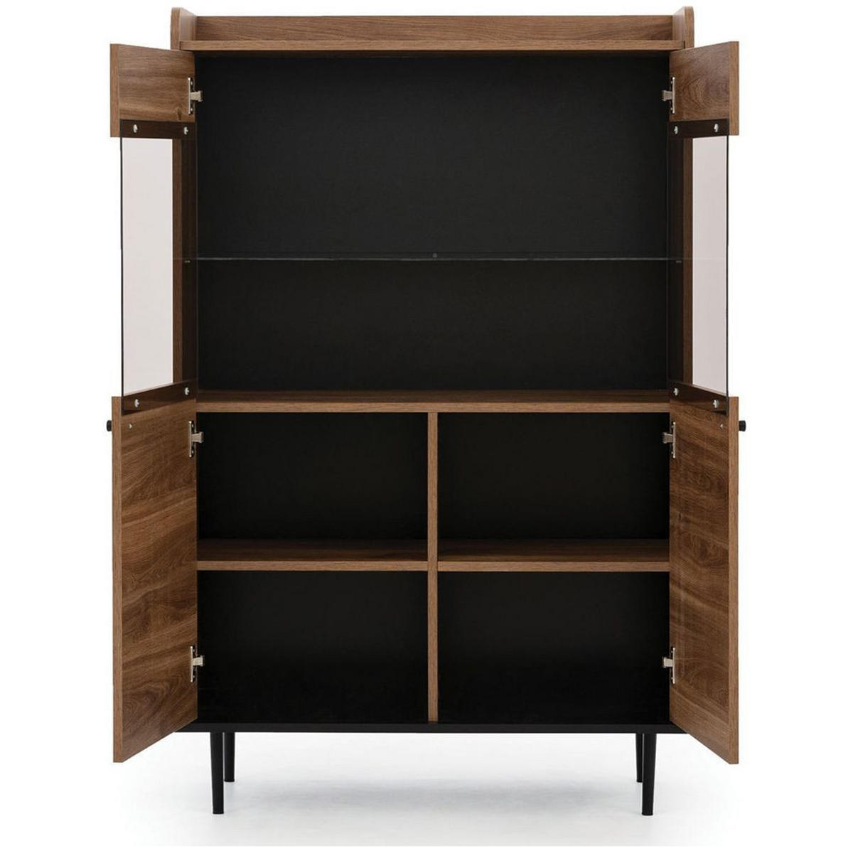 WOHNZIMMER-SET 3-TLG. Varedo-132 - Braun, Holzwerkstoff (255/180/40cm) - Lomado