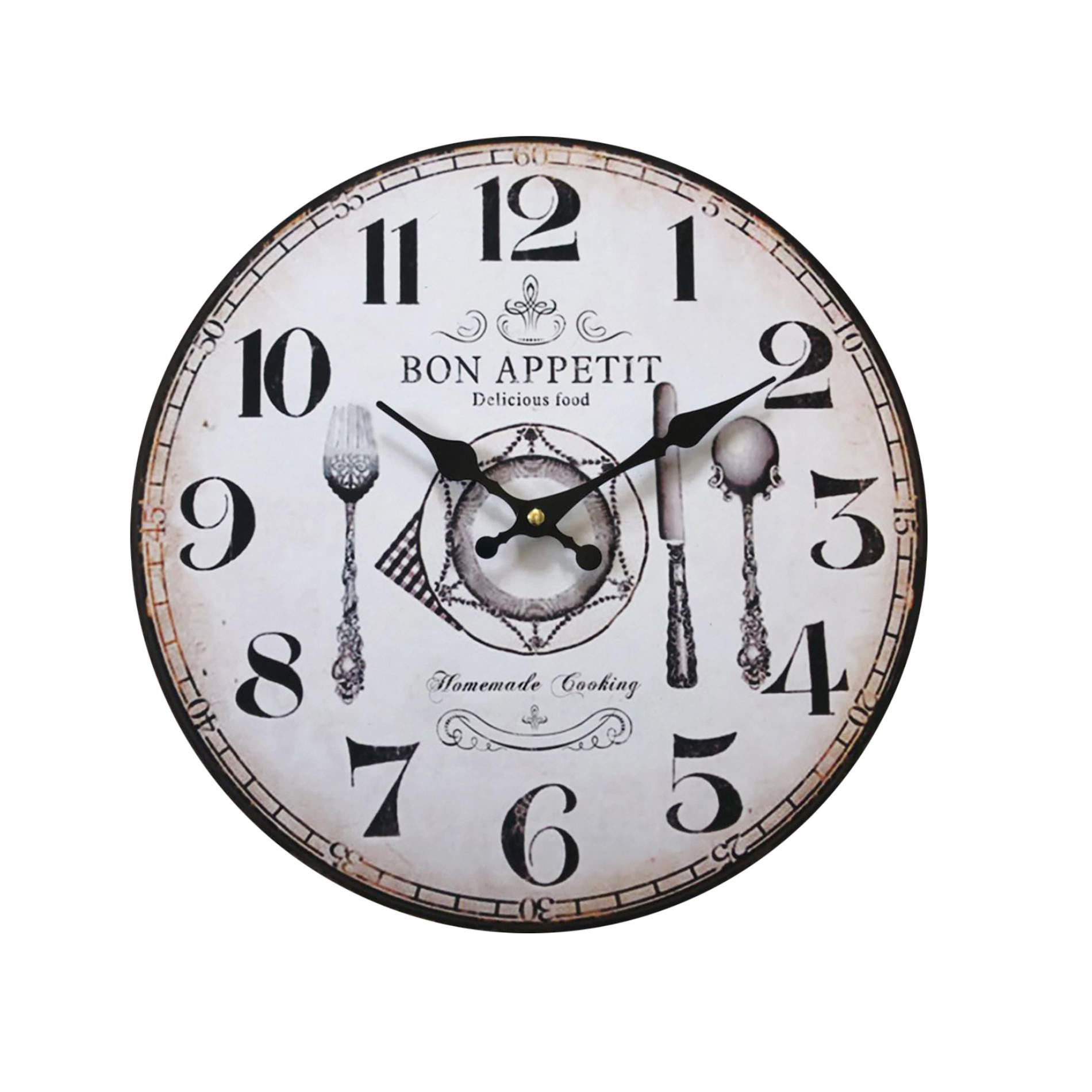 WANDUHR Weiß 4/34/34 cm - Weiß, Holzwerkstoff (4/34/34cm) - Mobili Rebecca