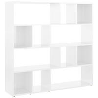 BÜCHERREGAL/RAUMTEILER Hochglanz-Weiß 105x24x102 cm - Weiß, Holzwerkstoff (105/102/24cm) - furnicato