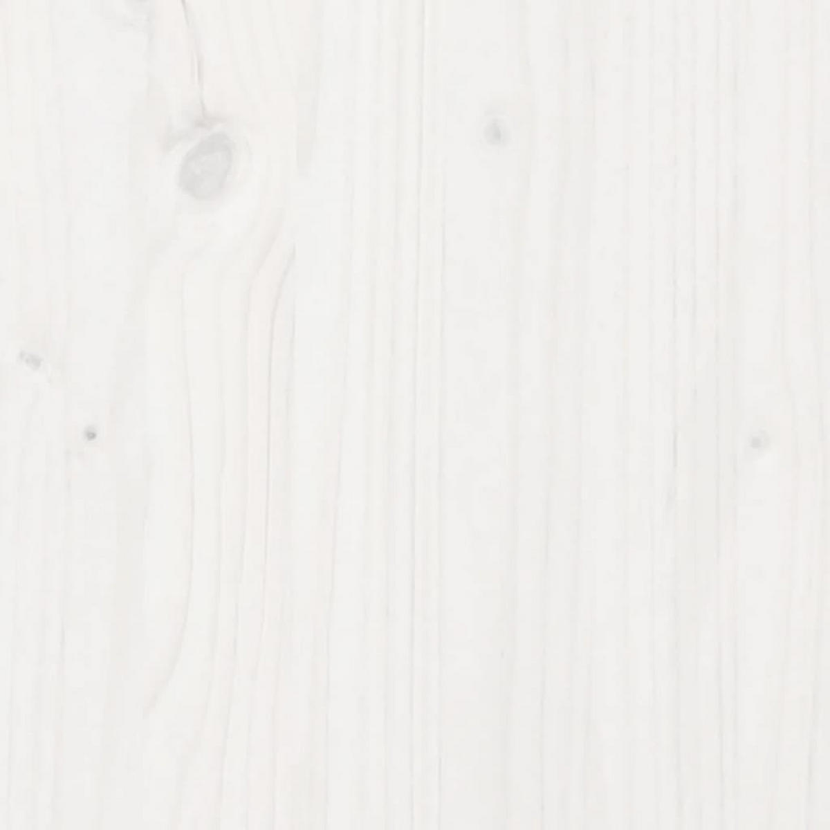 MASSIVHOLZBETT Extra Lang Ohne Matratze Weiss 140/220 Kieferholz - Weiß, Holz (140/220cm) - vidaXL