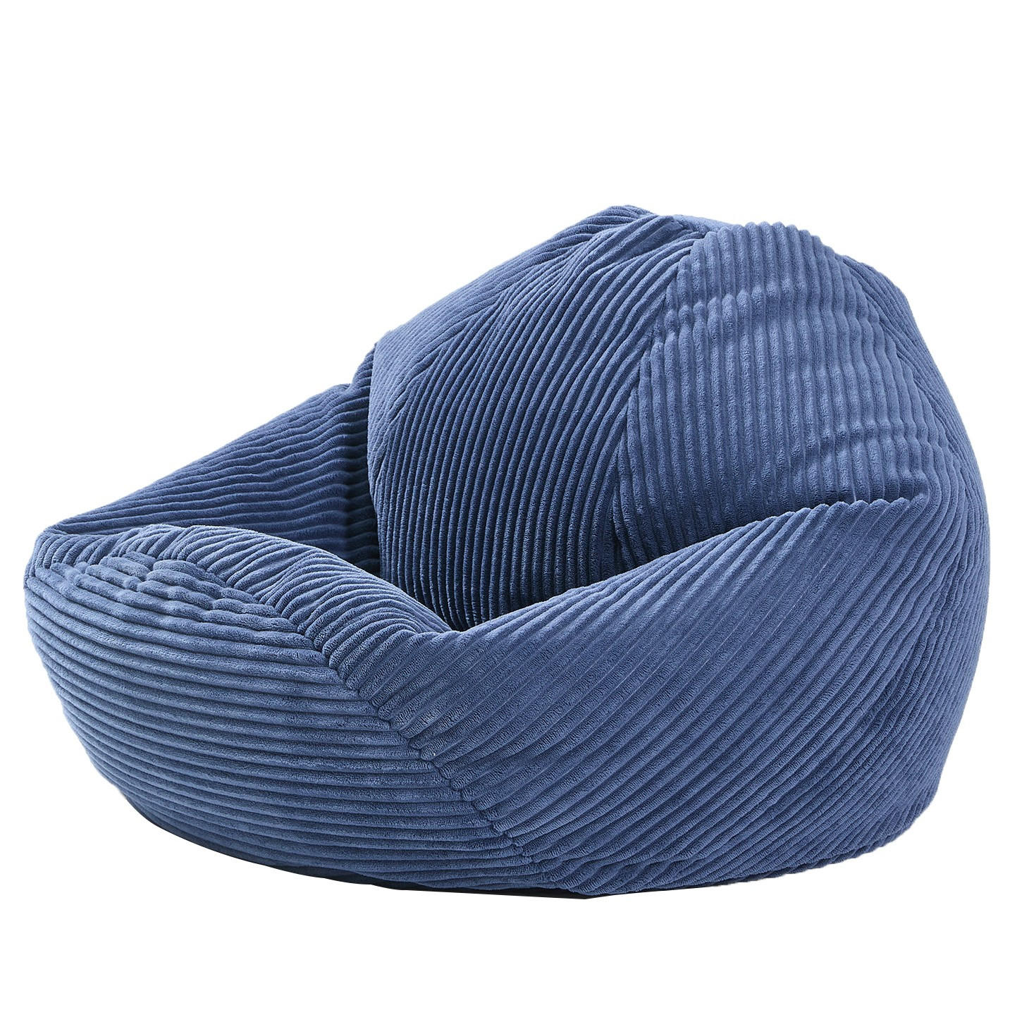 POUF kord Blau - Blau, Textil (85/50/85cm) - Nordlys