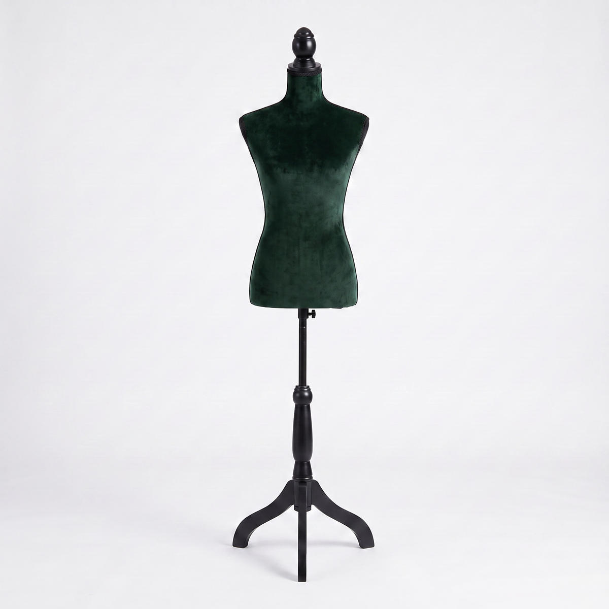SCHNEIDERPUPPE Smaragdgrün Größe 36 bis 38 höhenverstellbar - Dunkelgrün, Holz/Kunststoff (41/167/34cm) - Relaxdays