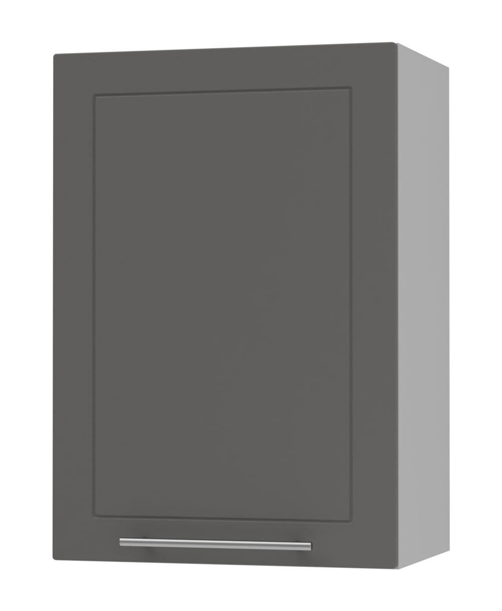 KÜCHENHÄNGESCHRANK Kvantum W2/50 Graphit Matt / Grau Matt 50 / 32,5 / 72cm - Graphitfarben/Grau, Holz/Holzwerkstoff (50/72/32.5cm) - Feldmann-Wohnen