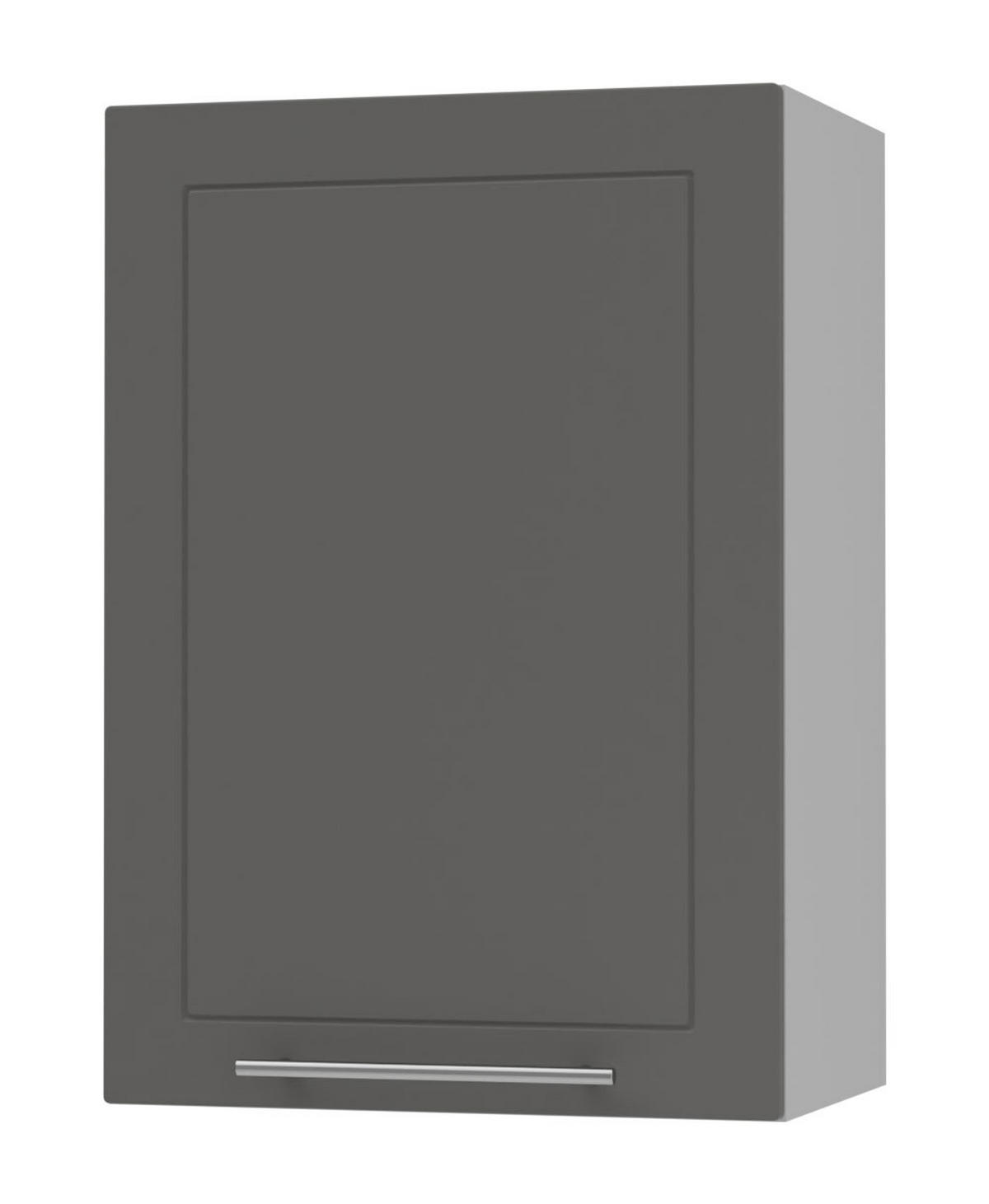 KÜCHENHÄNGESCHRANK Kvantum W2/50 Graphit Matt / Grau Matt 50 / 32,5 / 72cm - Graphitfarben/Grau, Holz/Holzwerkstoff (50/72/32.5cm) - Feldmann-Wohnen
