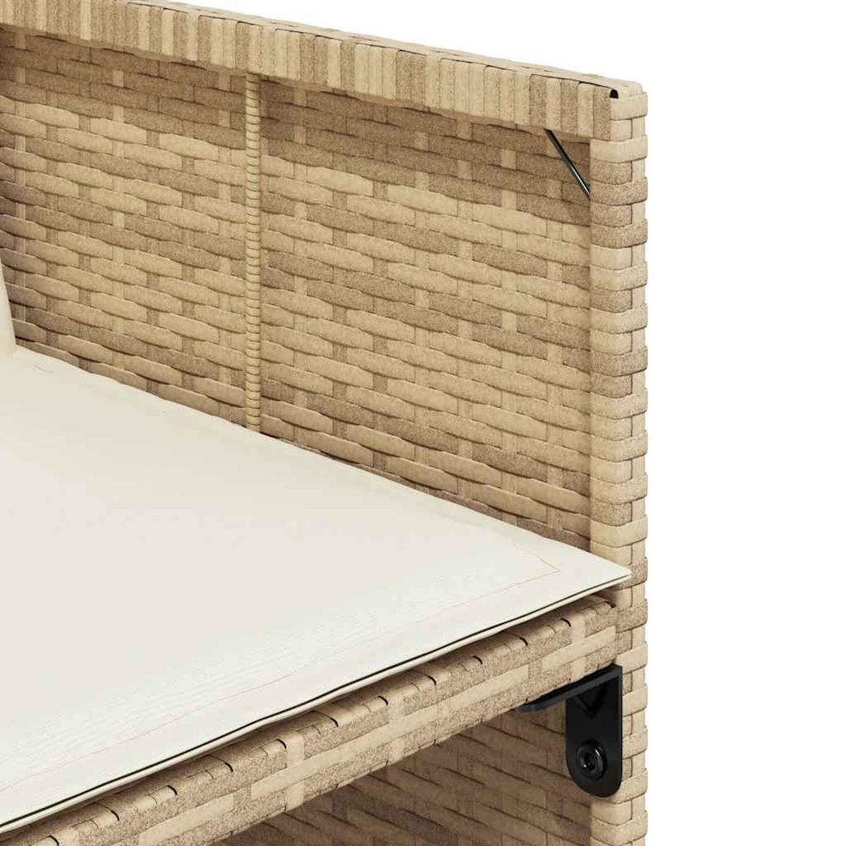 GARTEN-ESSGRUPPE 17-TLG. Mit Kissen Beige Poly Rattan - Beige/Creme, Kunststoff - vidaXL