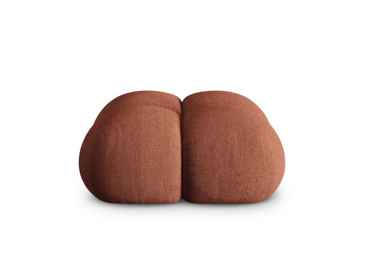 POUF Loretto aus strukturiertem Stoff koralle - Koralle, Textil (90/40/90cm) - Cosmopolitan Design