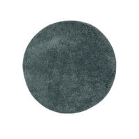 HOCHFLORTEPPICH Soho Blau ø 160 cm rund - Blau, Kunststoff (160/160cm) - benuta