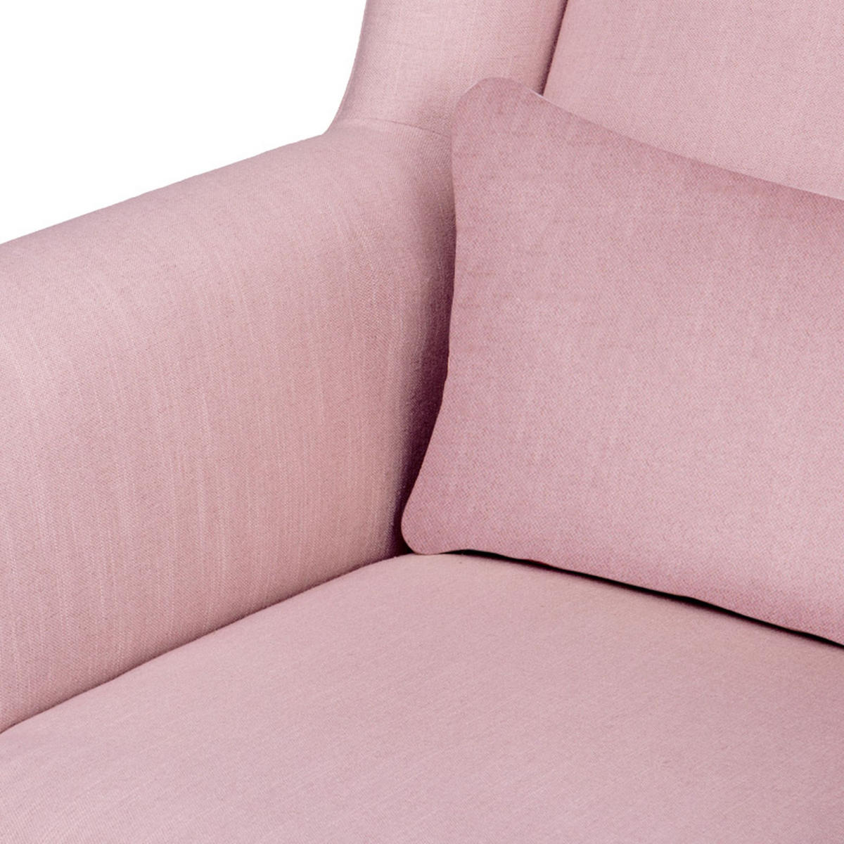 OHRENSESSEL STRALIS mit Sitzhocker, Rosa - Rosa, Textil (82/108/80cm) - KONSIMO®