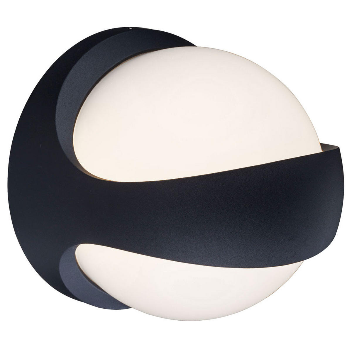 LED AUSSEN-WANDLEUCHTE Alisea Schwarz - Schwarz, Metall (20/20/18cm) - Globo Lighting