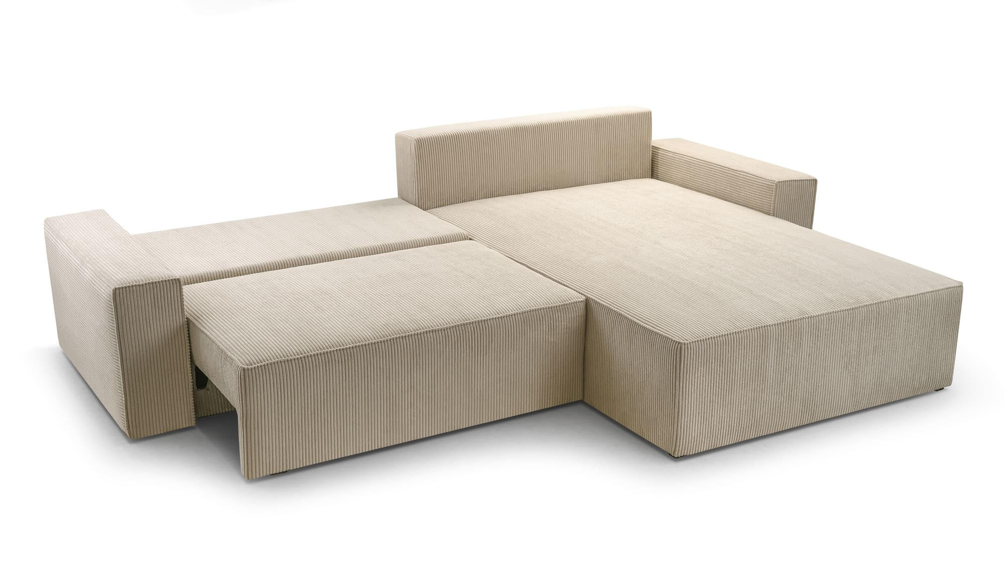 ECKSOFA - Denver L - Dunkelbeige - Beige, Holz (290/200cm) - Möblo