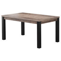 ESSTISCH Eiche Tabak, schwarz, Küchentisch 160 x 90 cm - Eichefarben/Schwarz, Holzwerkstoff (90/160/77cm) - Top.Furn