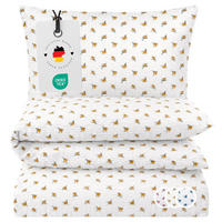 SEERSUCKER-BETTWÄSCHE 135x200 geblümt Sommer Bettbezug Bügelfrei aus 100% Baumwolle, Bettbezüge Blumen Rosen Muster Gelb - Gelb, Textil (135/200cm) - Carpe Sonno