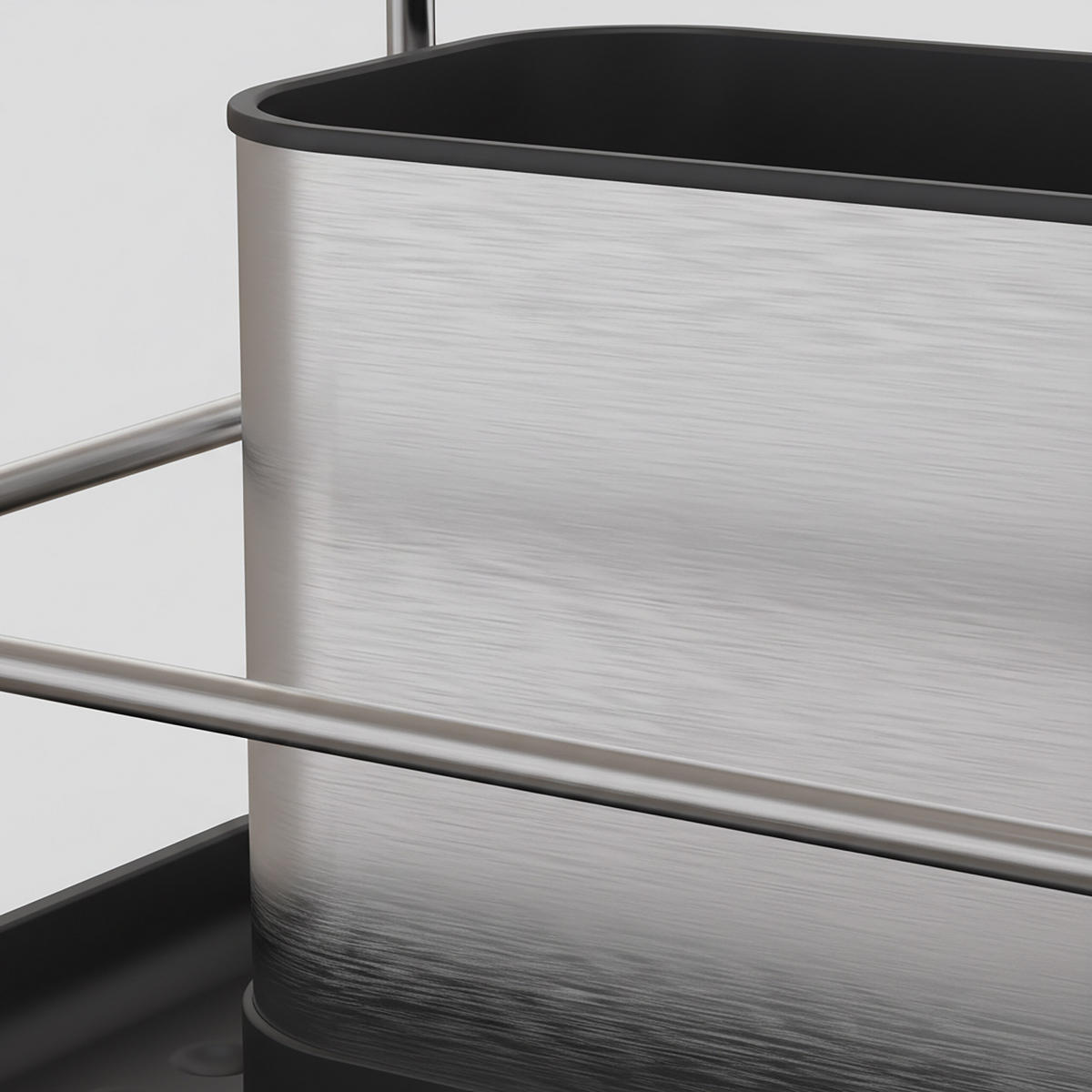 SPÜLBECKEN-ORGANIZER Set - Silberfarben, Kunststoff/Metall (21/19/12cm) - Relaxdays