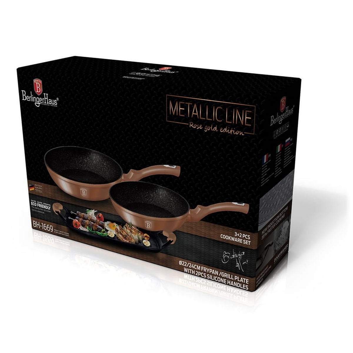 PFANNENSET Gold 50/30/20 cm BH1669 - Goldfarben, Metall - Berlinger Haus