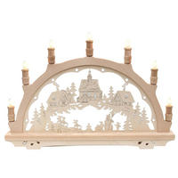 SCHWIBBOGEN Winterdorf 7-flammig - Multicolor, Holz (0.1/1/0.1cm) - Dekoteam24