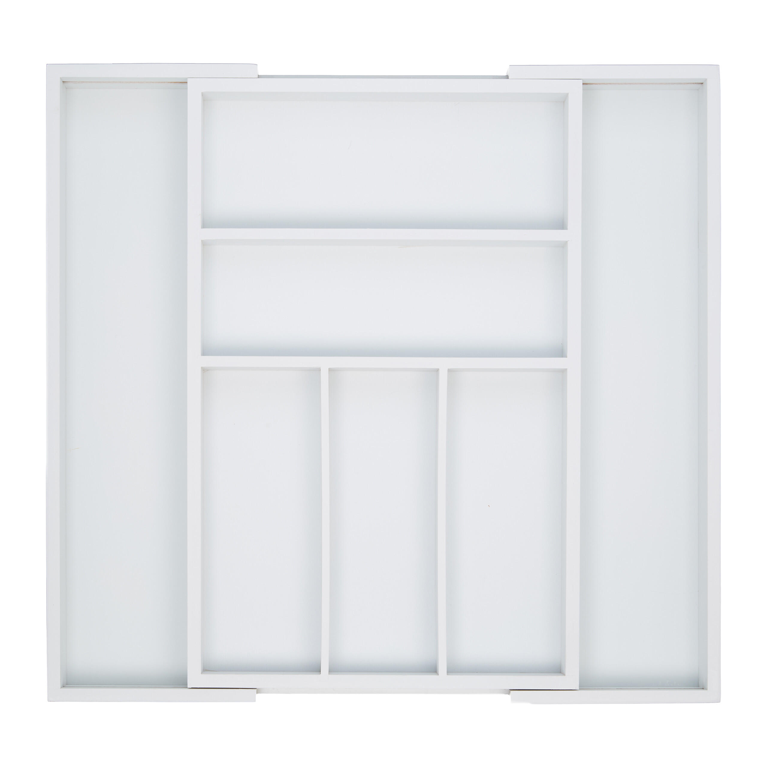 BESTECKEINSATZ - Weiß, Holz/Holzwerkstoff (48/5/46cm) - Relaxdays