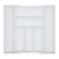 BESTECKEINSATZ - Weiß, Holz/Holzwerkstoff (48/5/46cm) - Relaxdays