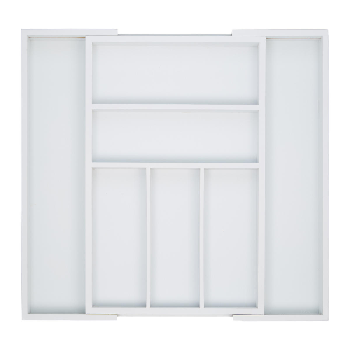 BESTECKEINSATZ - Weiß, Holz/Holzwerkstoff (48/5/46cm) - Relaxdays