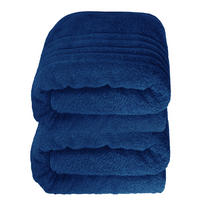 SAUNATUCH 80x200 cm 2er Set London Marine Blau - Dunkelblau, Textil (80/200cm) - Lashuma