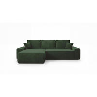 ECKSOFA California mit Schlaffunktion Grün Links - Grün, Textil (280/185cm) - Cornero