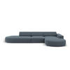 ECKSOFA rechts Jodie aus strukturiertem Stoff blau 4 Sitzplätze - Blau, Textil (166/342cm) - Micadoni