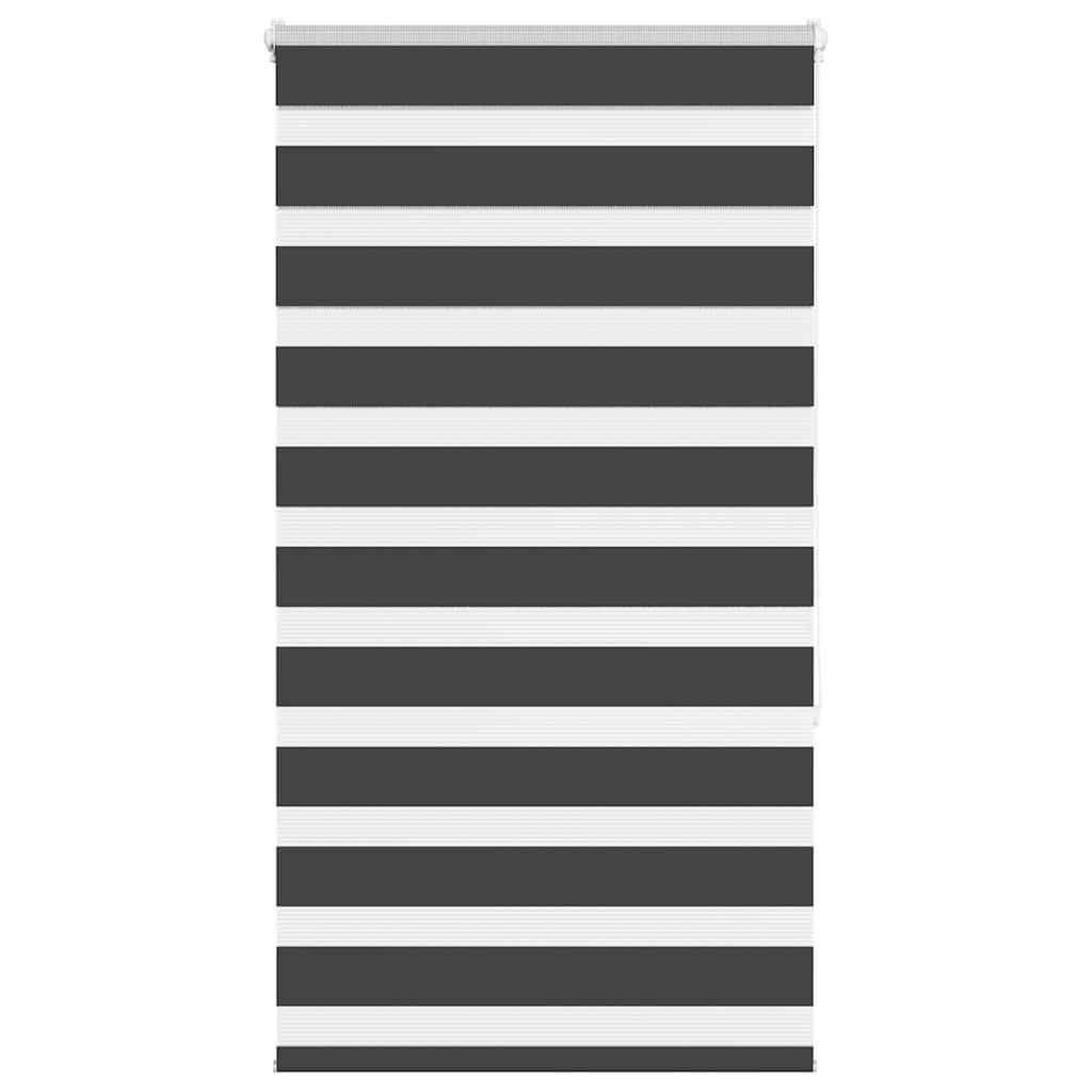 DOPPELROLLO 75/150 cm Stoffbreite 70,9 cm aus Polyester Schwarz - Schwarz, Textil (75/150cm) - vidaXL