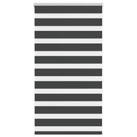 DOPPELROLLO 75/150 cm Stoffbreite 70,9 cm aus Polyester Schwarz - Schwarz, Textil (75/150cm) - vidaXL