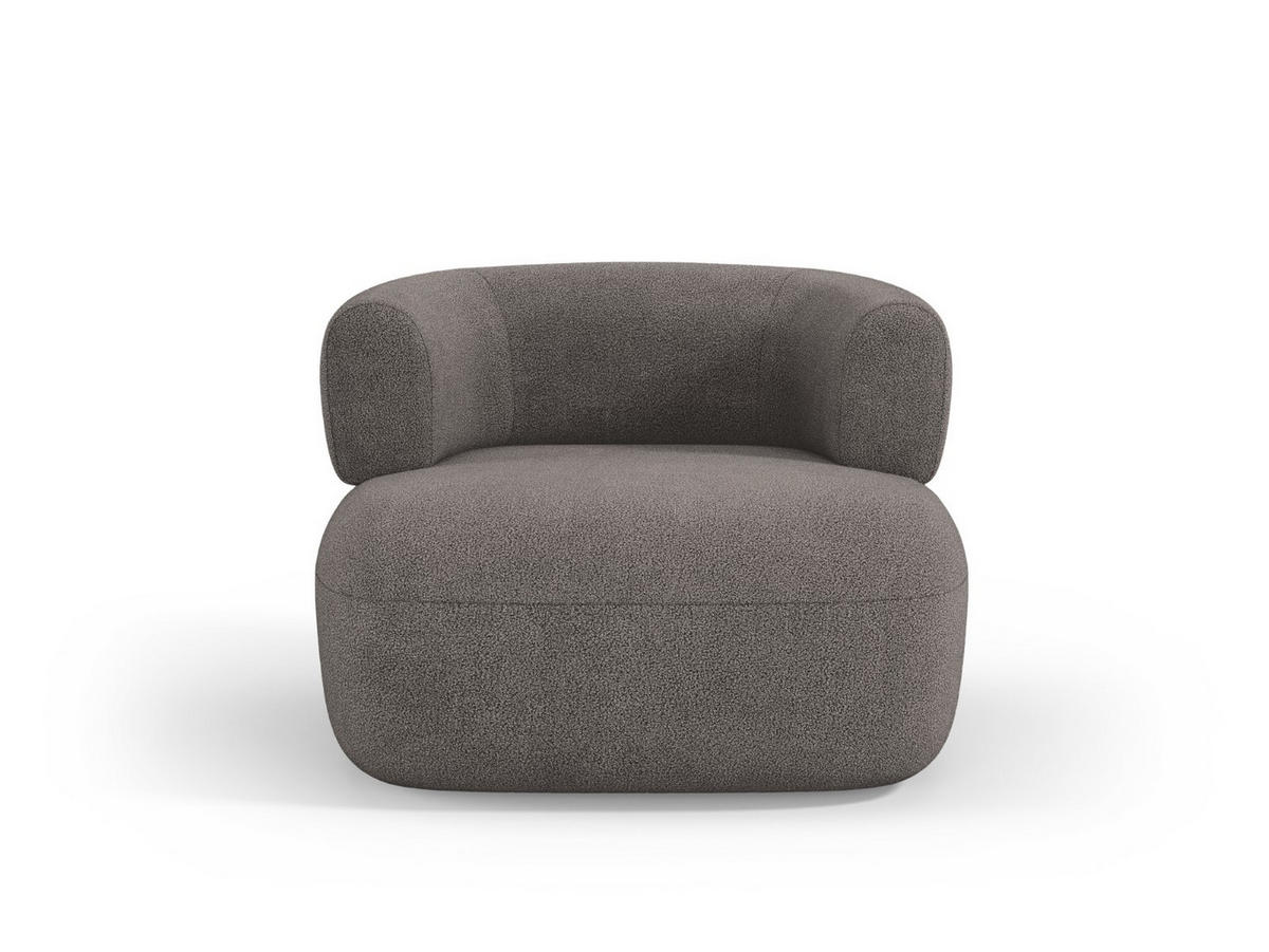 SESSEL Jenny aus Boucle grau - Grau, Textil (88/73/90cm) - Micadoni