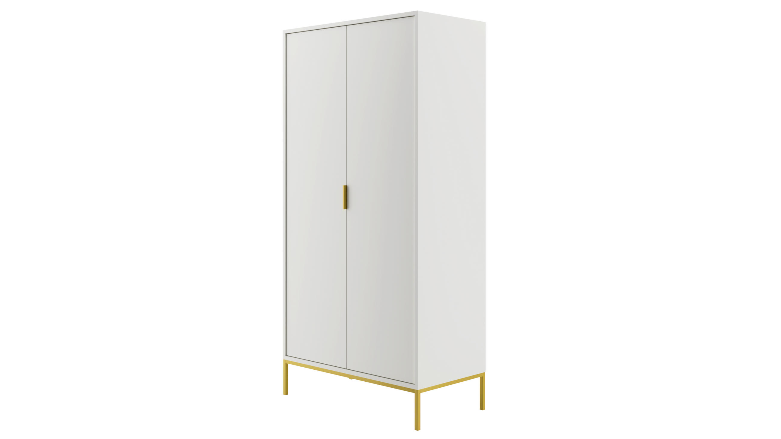 DREHTÜRENSCHRANK Austin - Weiß, Holzwerkstoff (55/205/100cm) - RAUMHIRSCH FURNITURE