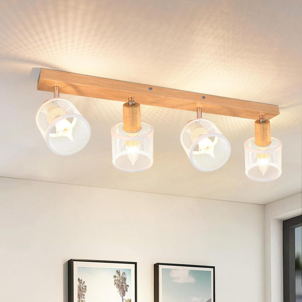 STRAHLER Dankbar 4-flammig 60/10/14 cm - Weiß, Metall (60/10/14cm) - ZMH